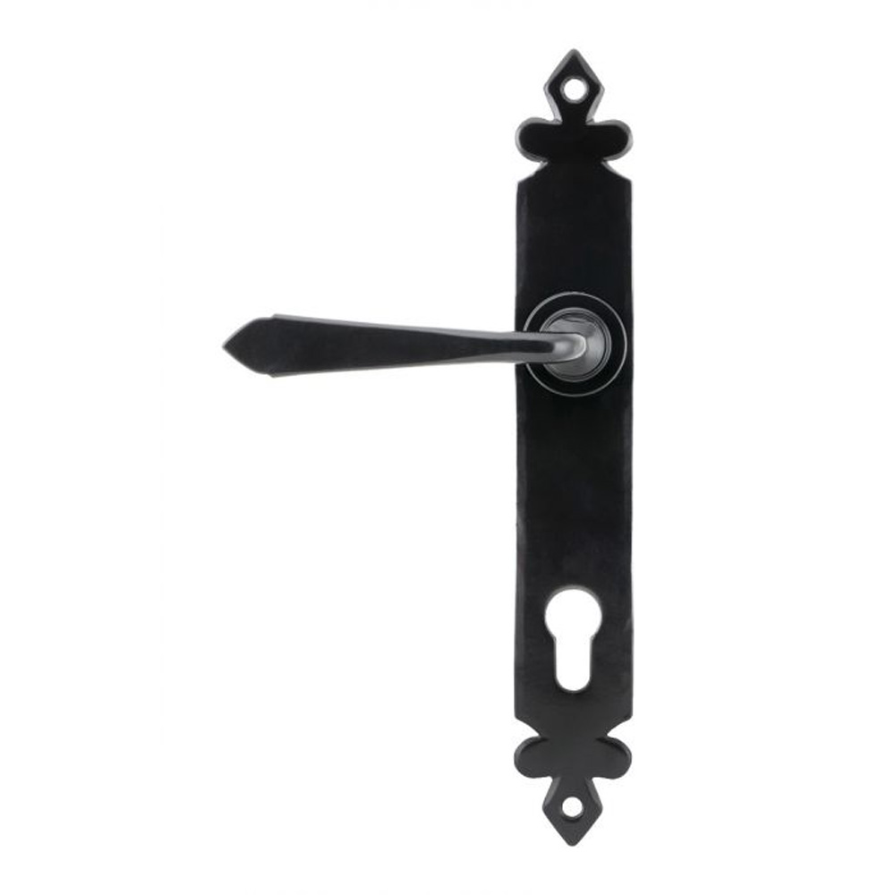 From the Anvil Cromwell Lever Espag. Lock Set - Black - (Sold in Pairs)